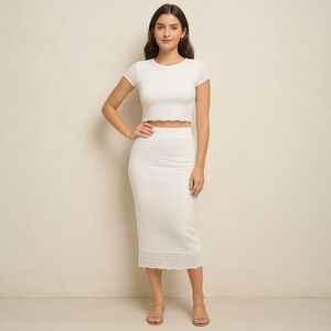 Madden Girl 2-Piece Crop Top & Maxi Skirt Set – Size L – NWT